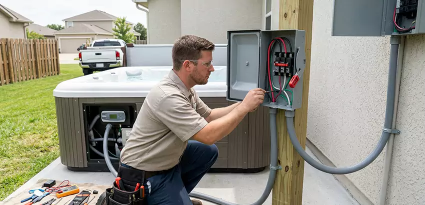 Outdoor Hot Tub Electrical Installation in Lewis Center